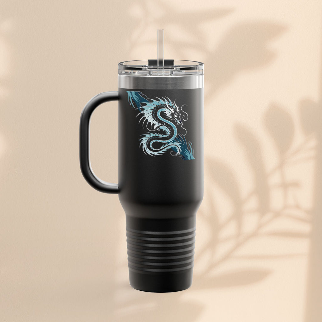 Bold Dragon Insulated Travel Mug, 40oz – Adventure, Road Trips, Unique Gift, Eco-Friendly Drinkware, Hot & Cold Beverages