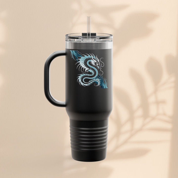 Bold Dragon Insulated Travel Mug, 40oz – Adventure, Road Trips, Unique Gift, Eco-Friendly Drinkware, Hot & Cold Beverages