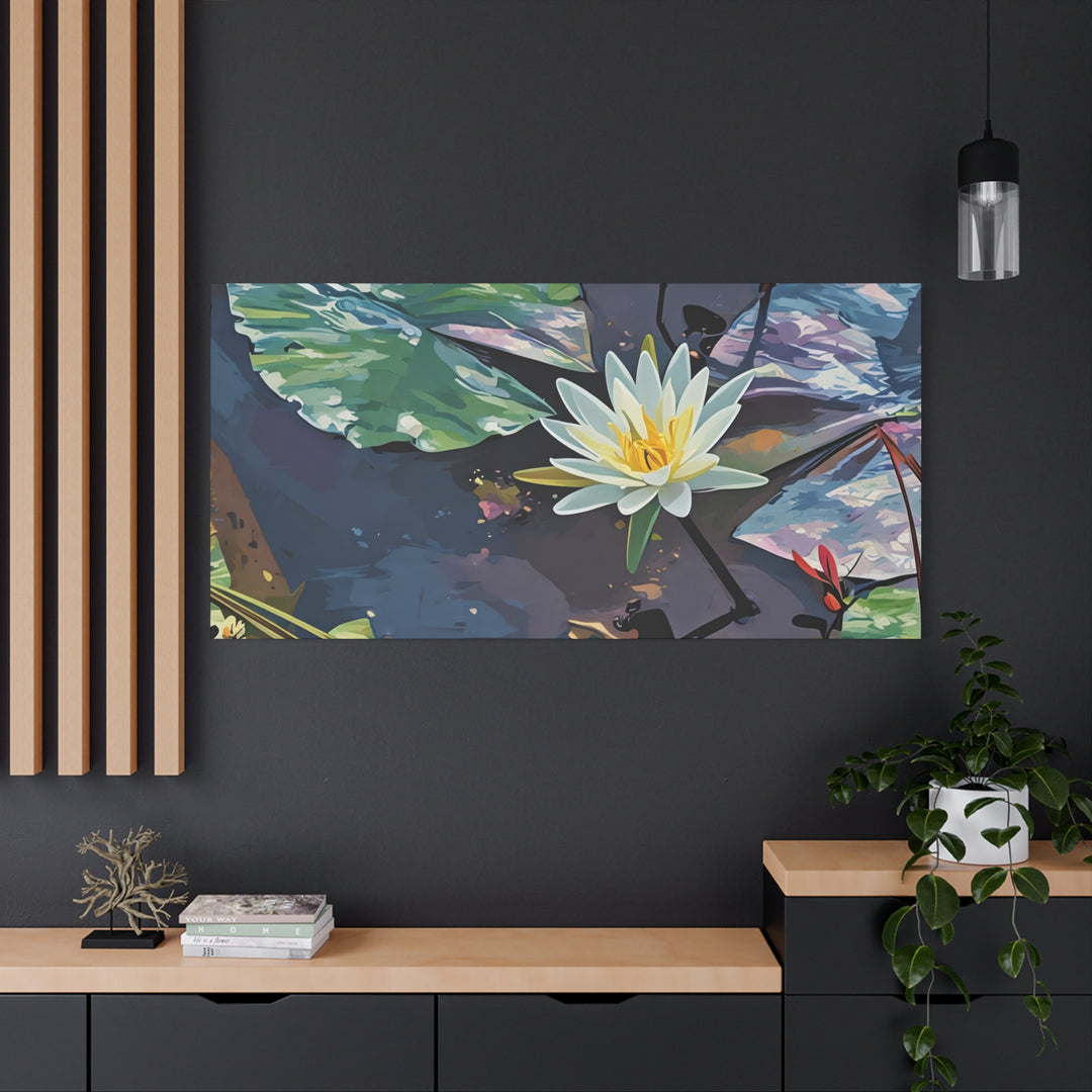 Water Lily Canvas Art Print – Nature Wall Décor
