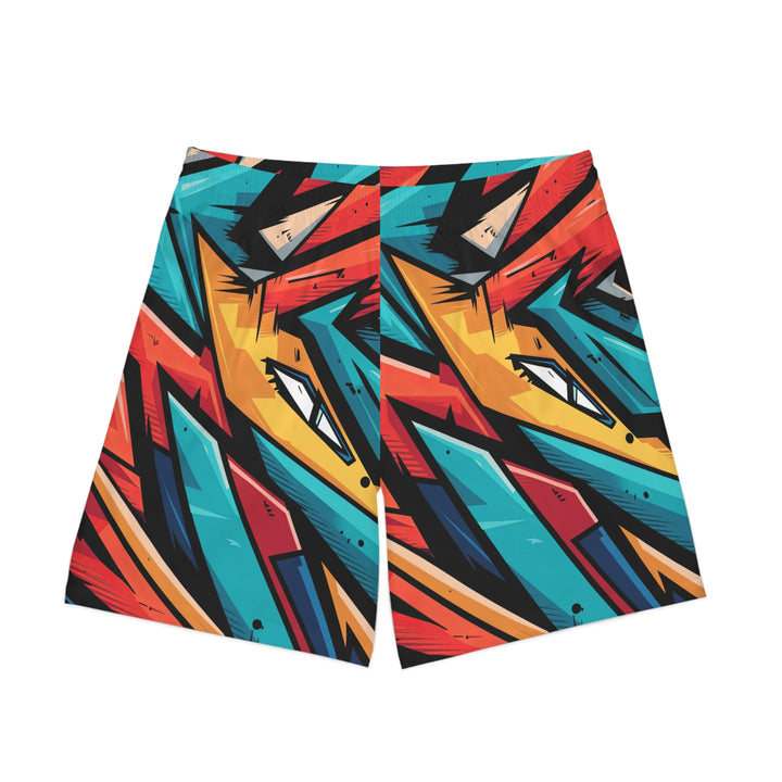 Men's Elastic Beach Shorts - Bold