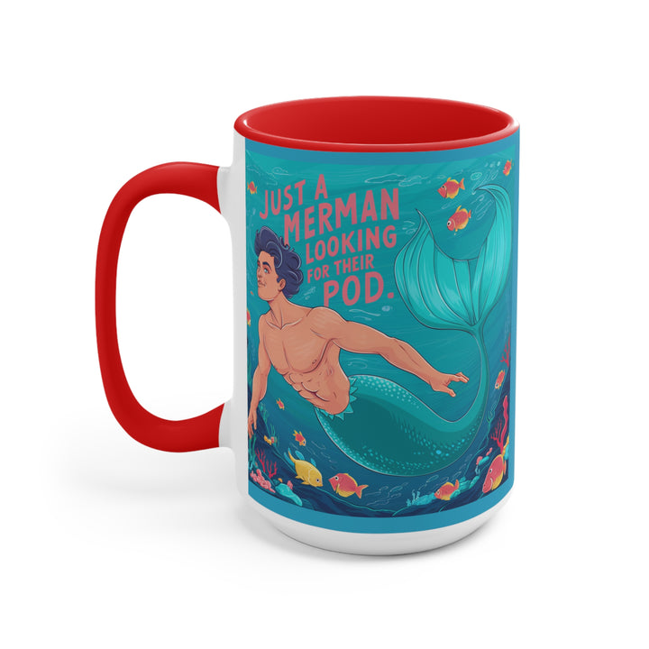 Accent Mugs - Merman Looking For His Pod