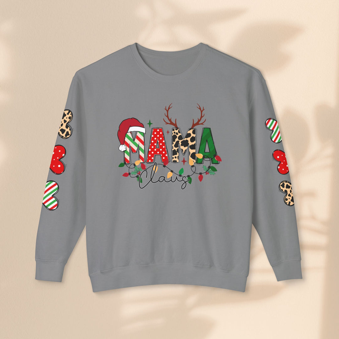 Unisex Lightweight Crewneck Sweatshirt - Mama Claus