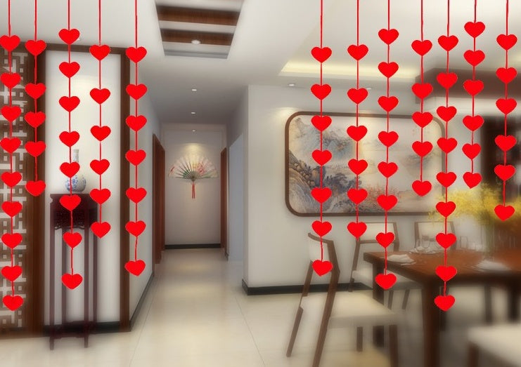 DIY Heart and Flower Hanging Curtain
