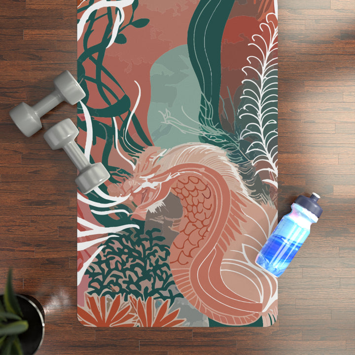 Rubber Yoga Mat - Subtle Dragon