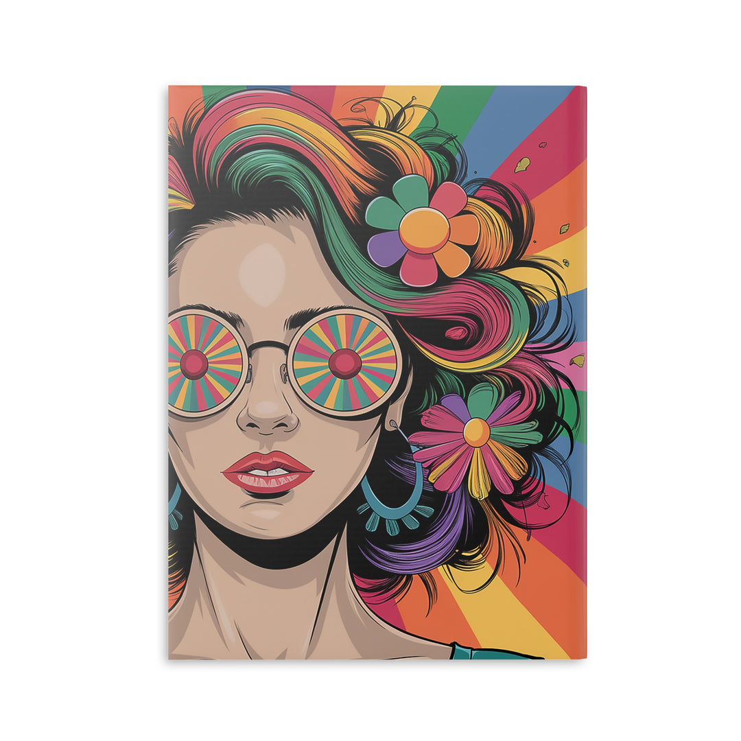 Hardcover Notebook with Puffy Covers - Hippie Girls