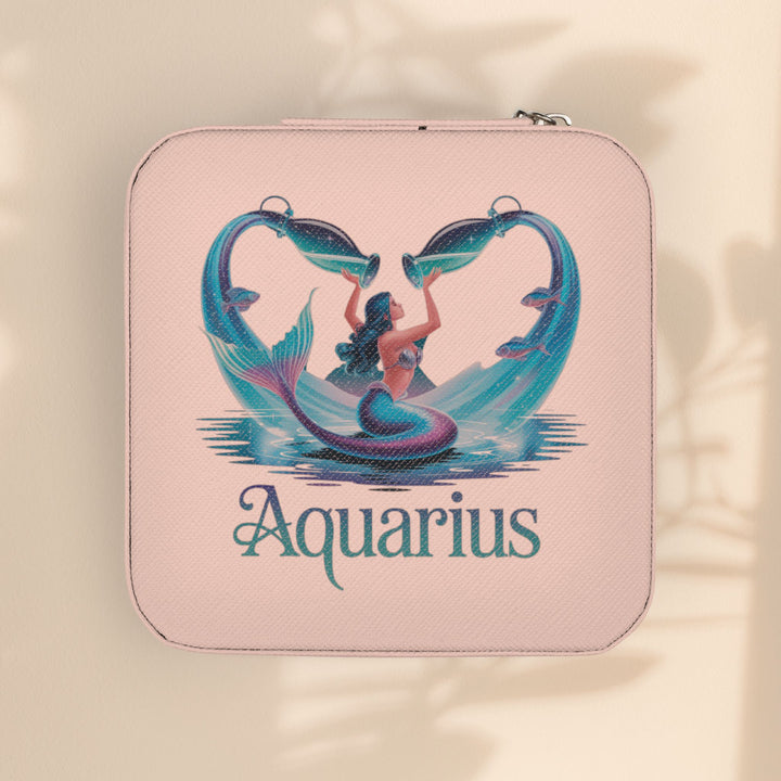 Aquarius Jewelry Travel Case — Compact Zodiac Travel Jewelry Organizer