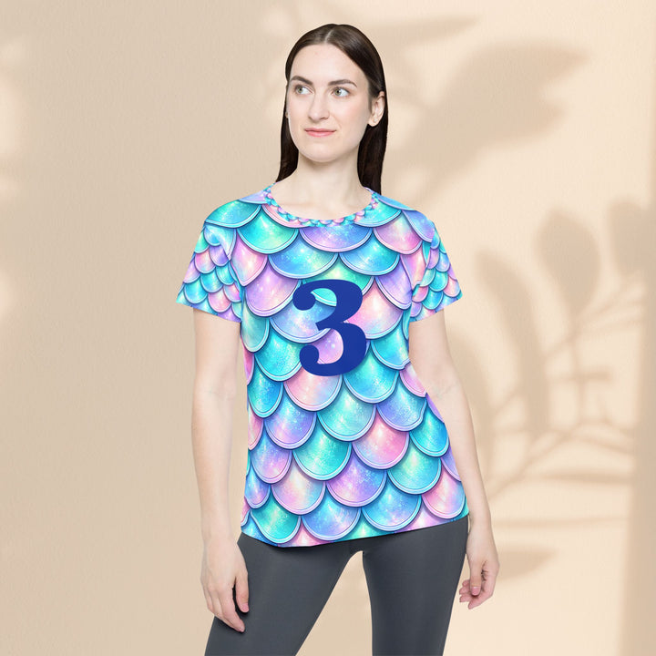 Mermaid Scales Athletic Tee — 3 xs