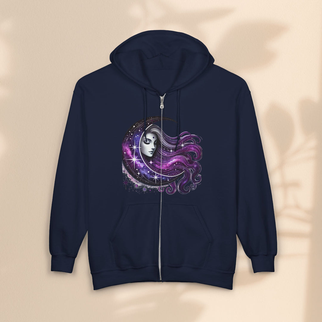 Moon Goddess - Unisex Heavy Blend™ Full Zip Hooded Sweatshirt