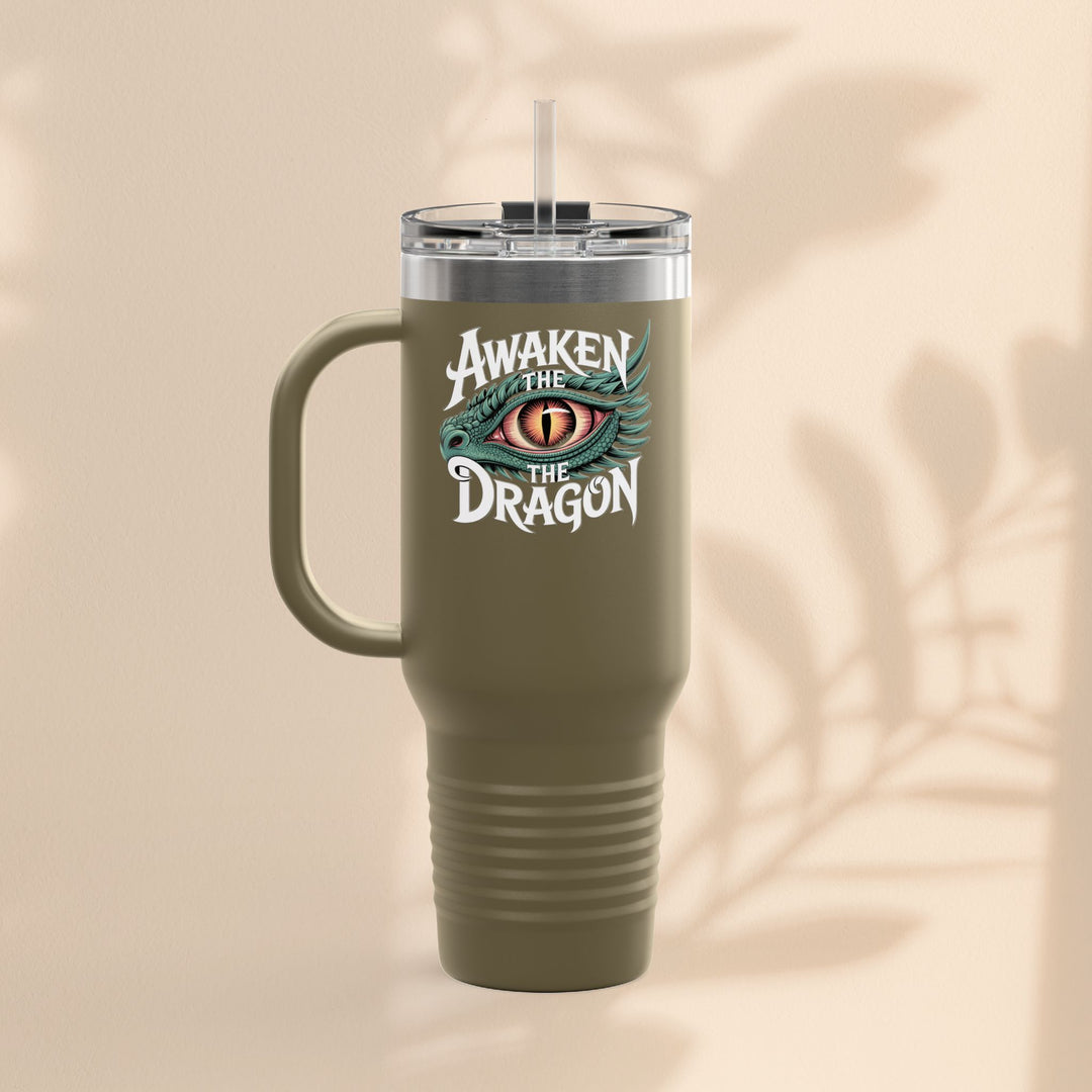 Dragon Insulated Travel Mug | 40oz | Awaken The Dragon | Perfect for Coffee Lovers, Eco-Friendly Designs