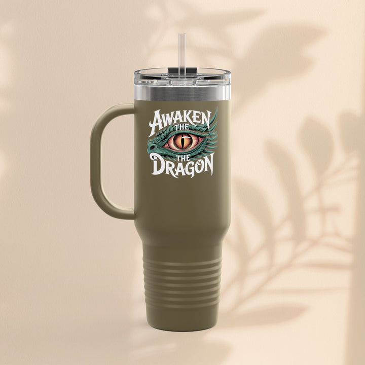 Dragon Insulated Travel Mug | 40oz | Awaken The Dragon | Perfect for Coffee Lovers, Eco-Friendly Designs