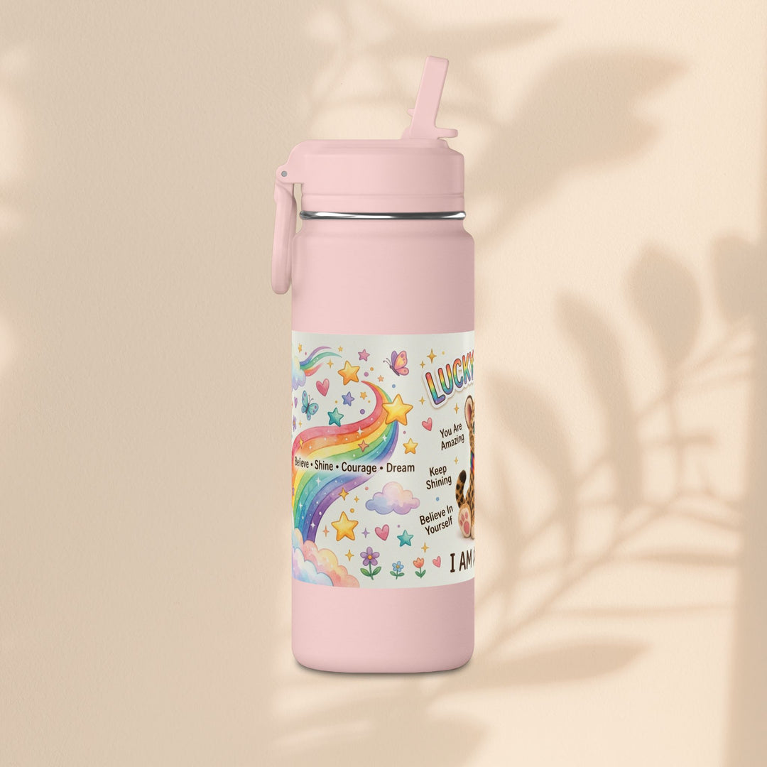 Lucky Leopard Kids Water Bottle | Brave Buddies™
