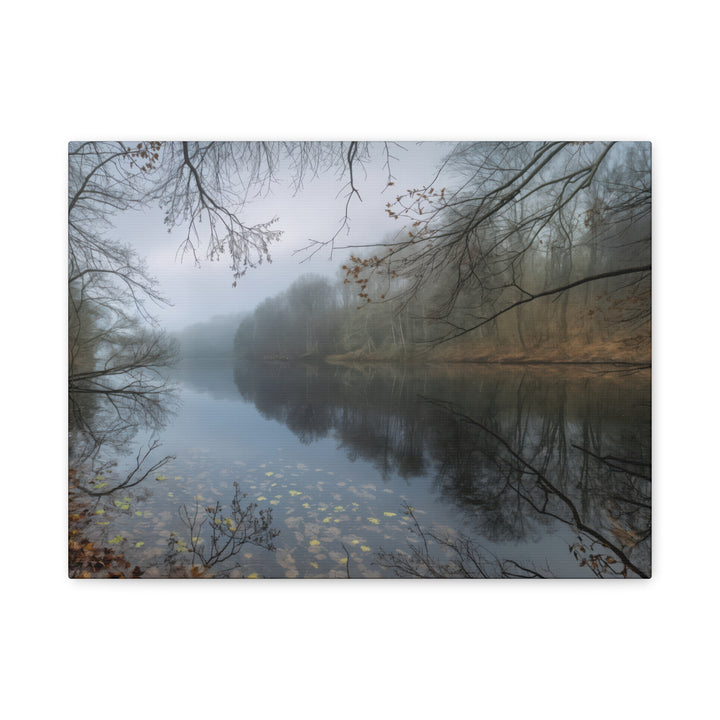 Foggy River Landscape Canvas Print – Nature Wall Art