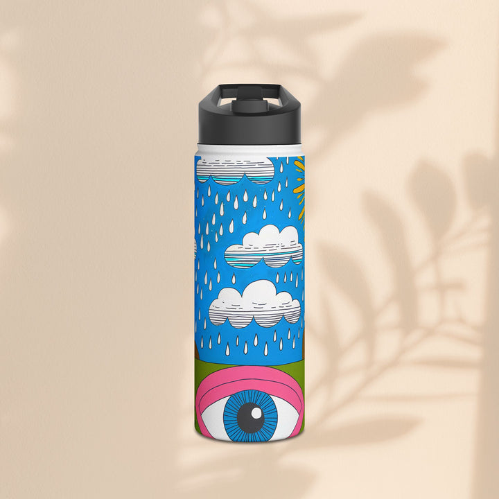 Stainless Steel Water Bottle, Standard Lid - Crying in the Rain