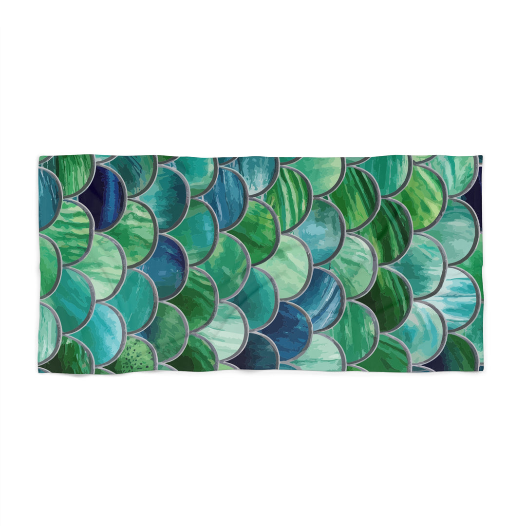 Beach Towel - Tile Mermaid Scales