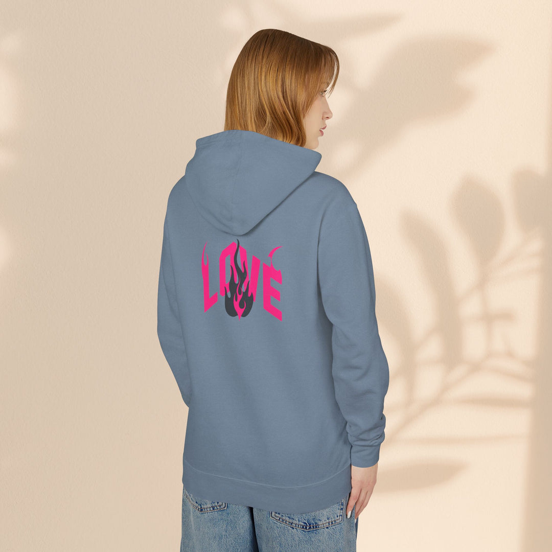 Unisex Lightweight Hooded Sweatshirt - LOVE