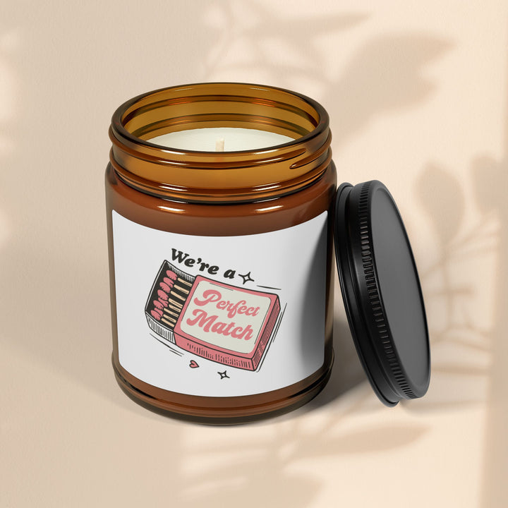 Scented Soy Candle (Multi-Size, Amber Jar) - We're A Perfect Match