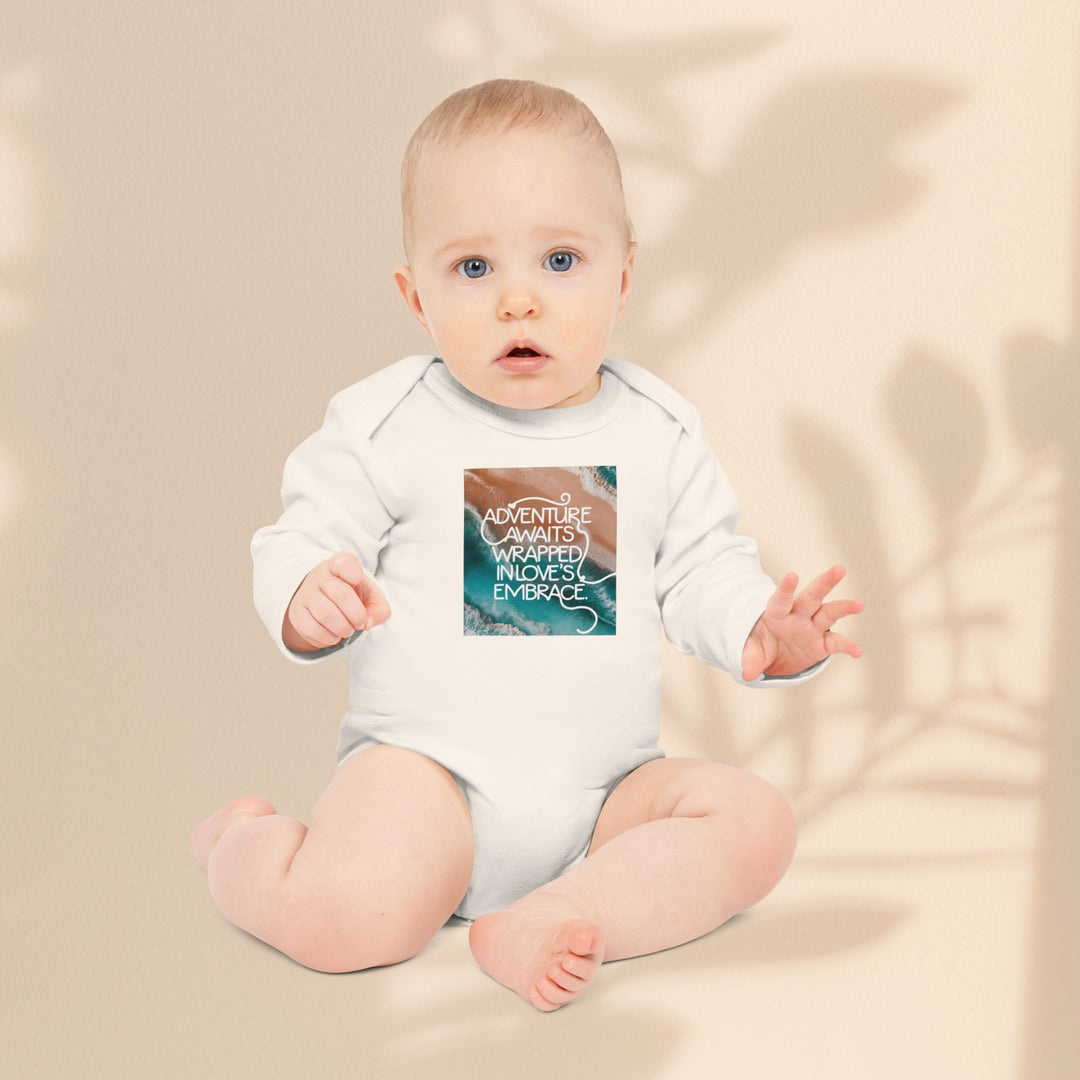 Baby Long-Sleeve Organic Bodysuit - Adventure Awaits