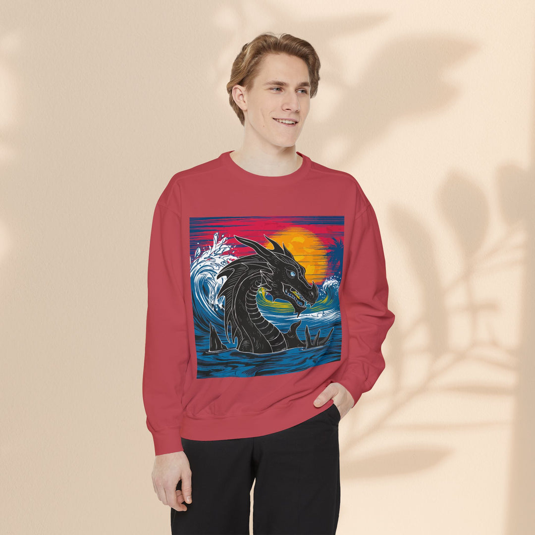 Unisex Garment-Dyed Sweatshirt - Conquering Dragon