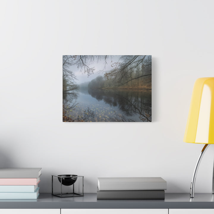 Foggy River Landscape Canvas Print – Nature Wall Art