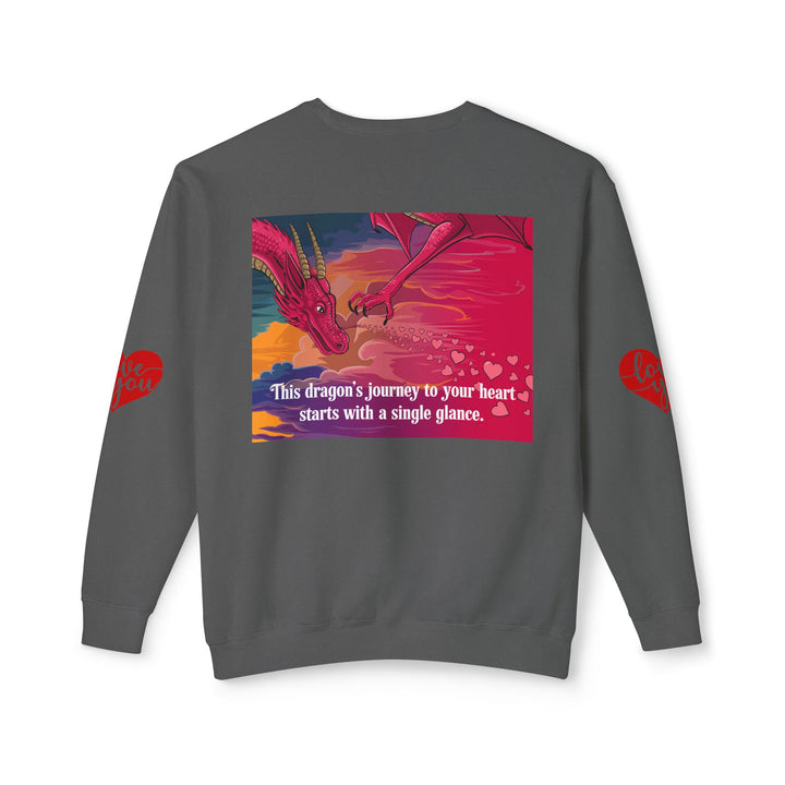 Unisex Lightweight Crewneck Sweatshirt - Journey to a Dragon's Heart