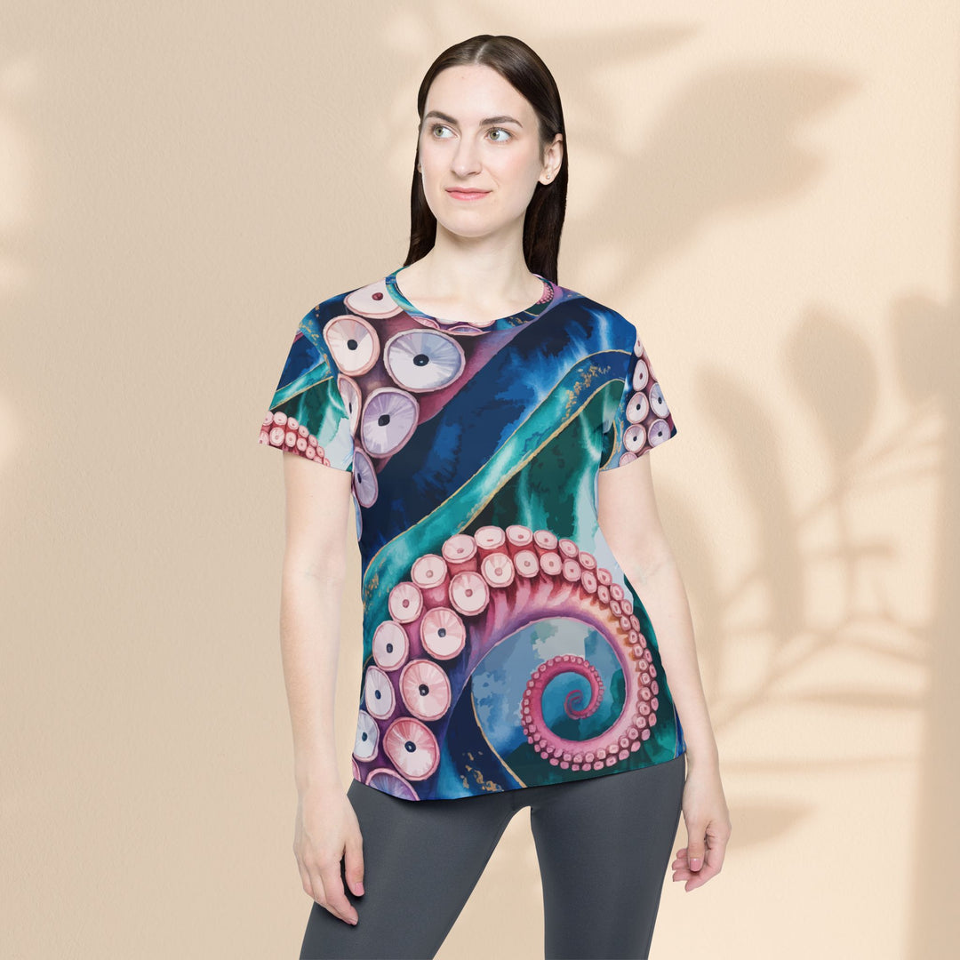 Octopus Tentacle Women's Sports Jersey — All-Over Print Marine Art Top