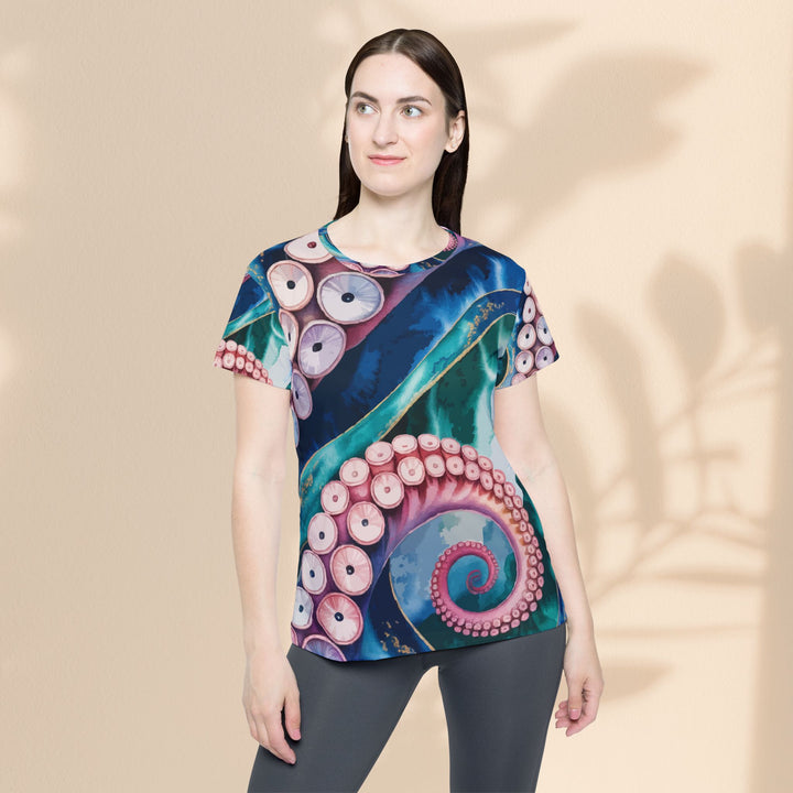Octopus Tentacle Women's Sports Jersey — All-Over Print Marine Art Top