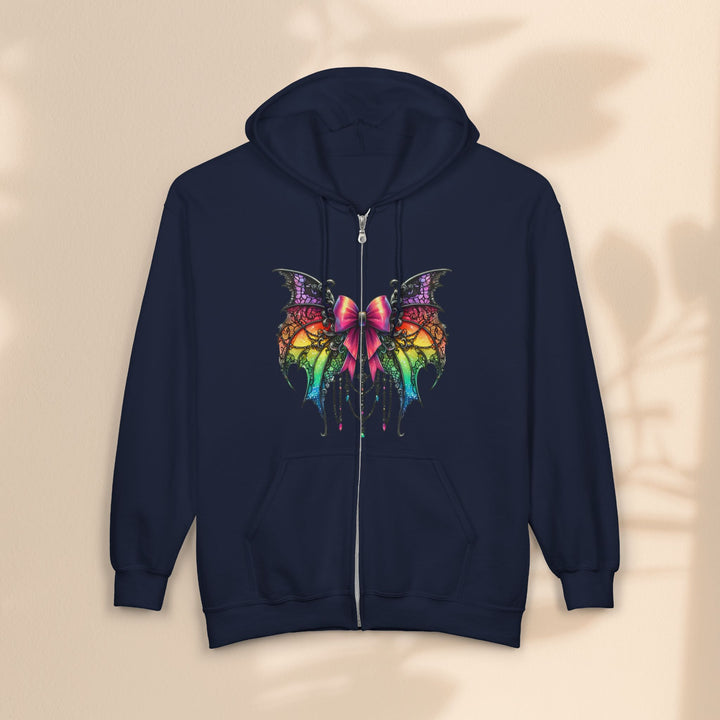 Halloween Heavy Blend™ Full Zip Hooded Sweatshirt - Spider Bow