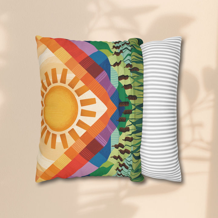 Seminole Sunburst - Vibrant Sunburst Decorative Pillowcase