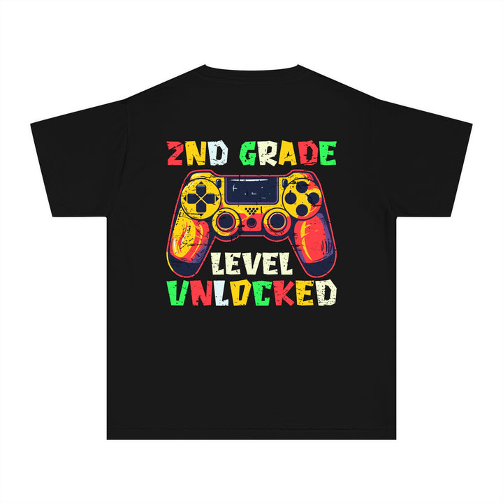 Gaming Graduation Youth Tee - 2nd Grade Level Unlocked, Kids Gamer Shirt, Back to School, Birthday Gift, Fun Playwear, Video Game Apparel