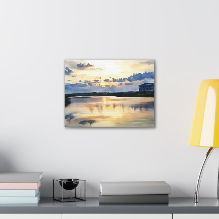Serene Sunset Landscape Canvas Wall Art