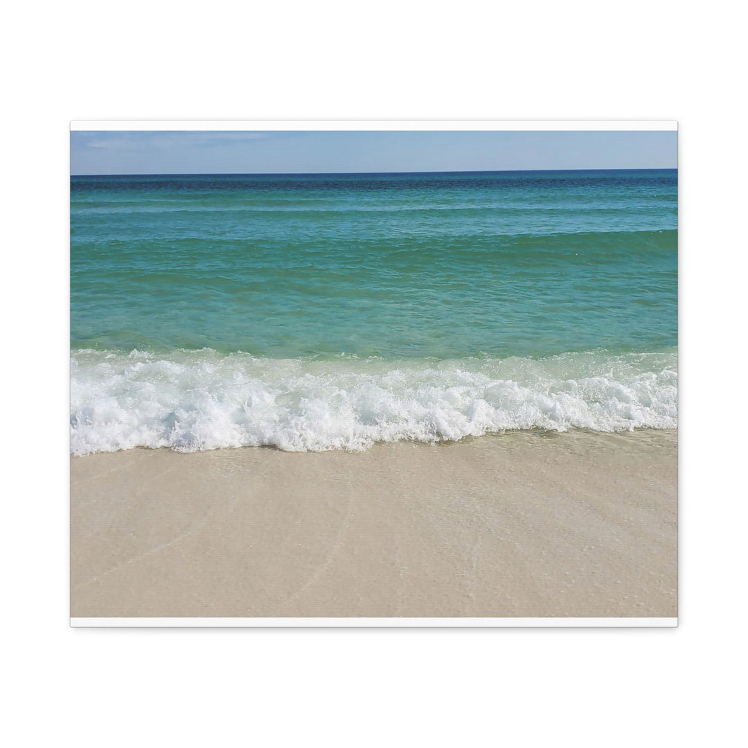 Beach Waves Matte Canvas Print – 1.25-Inch Stretched Seascape