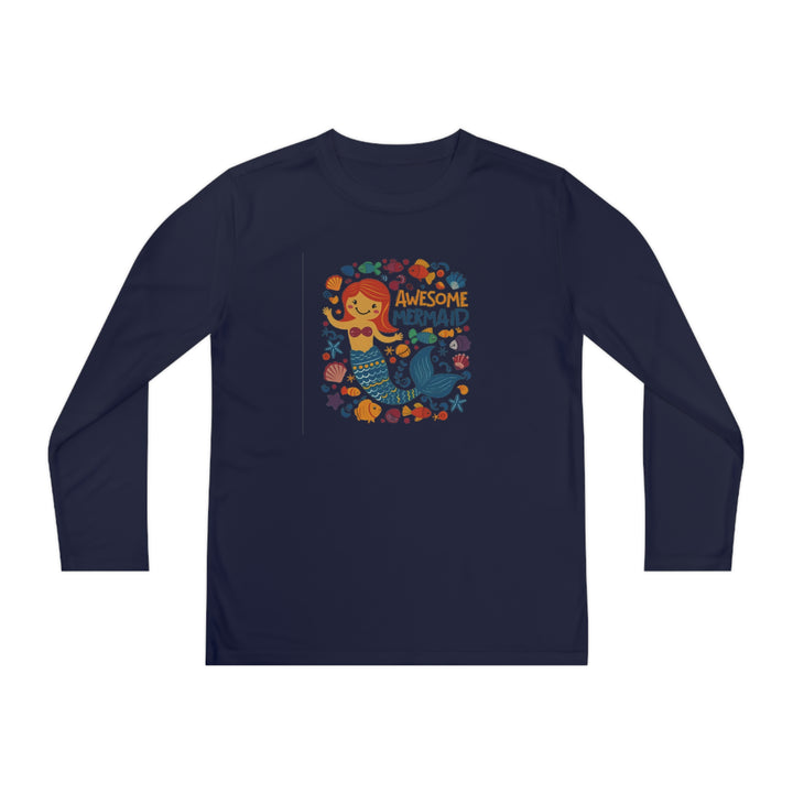 Youth Long Sleeve Competitor Tee - Awesome Mermaid