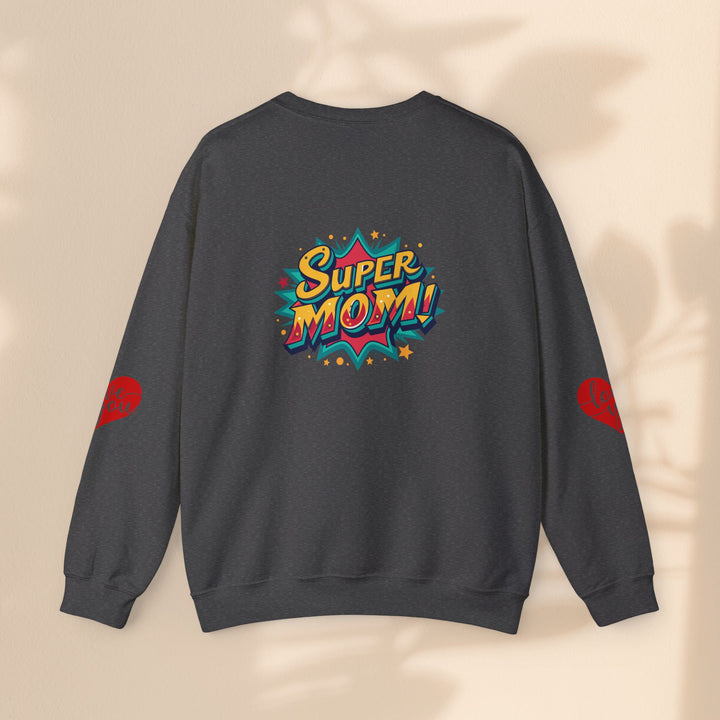 Super Mom Crewneck Sweatshirt - Perfect Gift for Mother's Day & Everyday Heroes