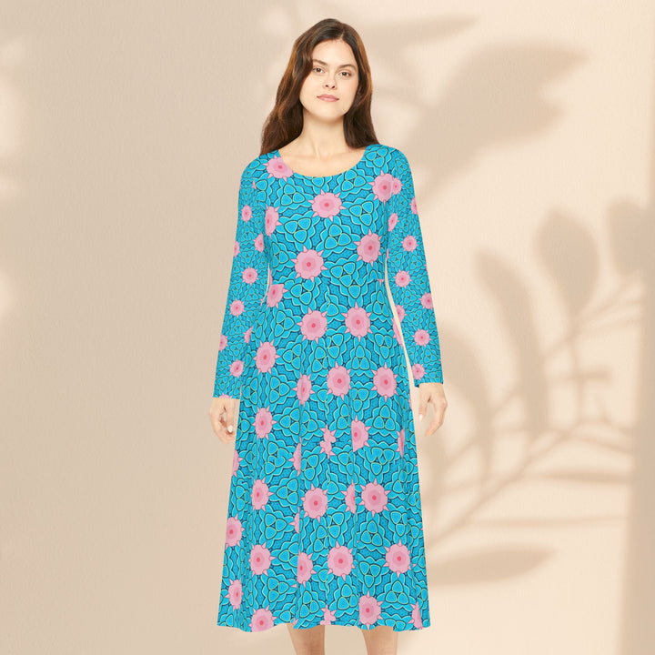 Long Sleeve Dance Dress - Mermaid Garden