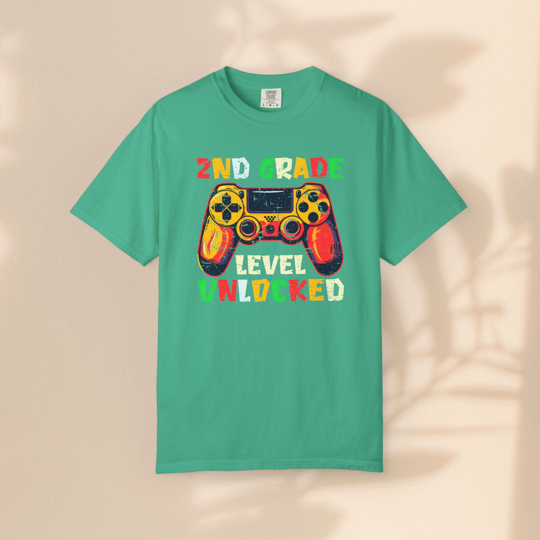 Fun Gamer T-Shirt, 2nd Grade Level Unlocked Shirt, Kids Gaming Apparel, Back to School Gift, Video Game Fan Tee
