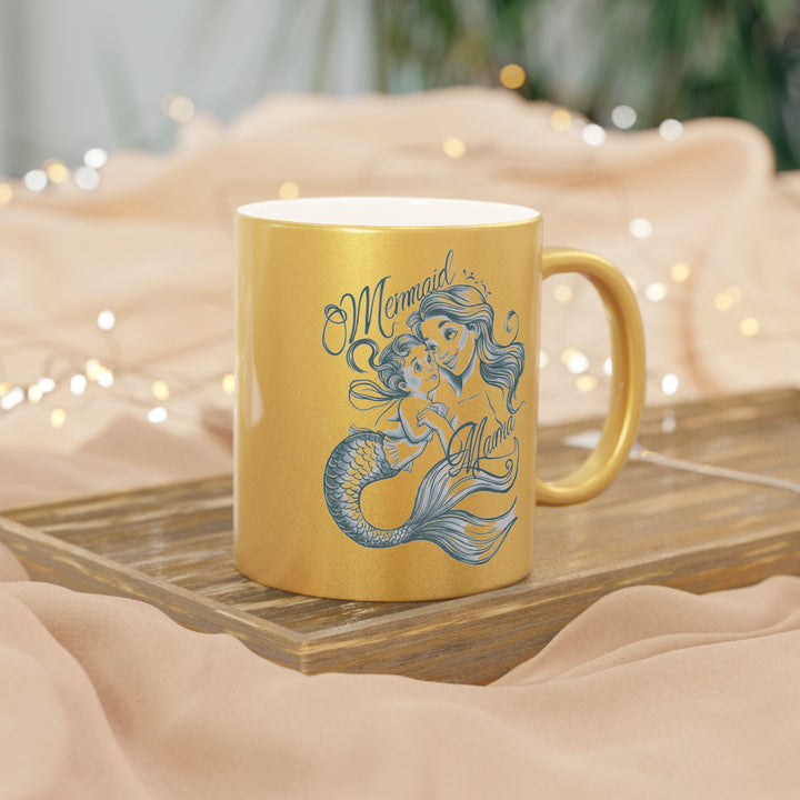 Metallic Mug (Silver\Gold) - Mermaid Mama Gold