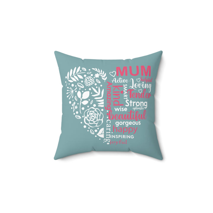 Inspirational Love Mum Pillow | Heart-Shaped Décor for Mother's Day