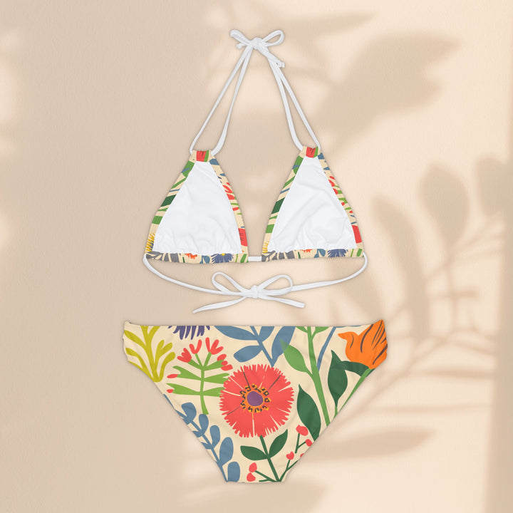 String Bikini Set - Bright Coastal Flowers