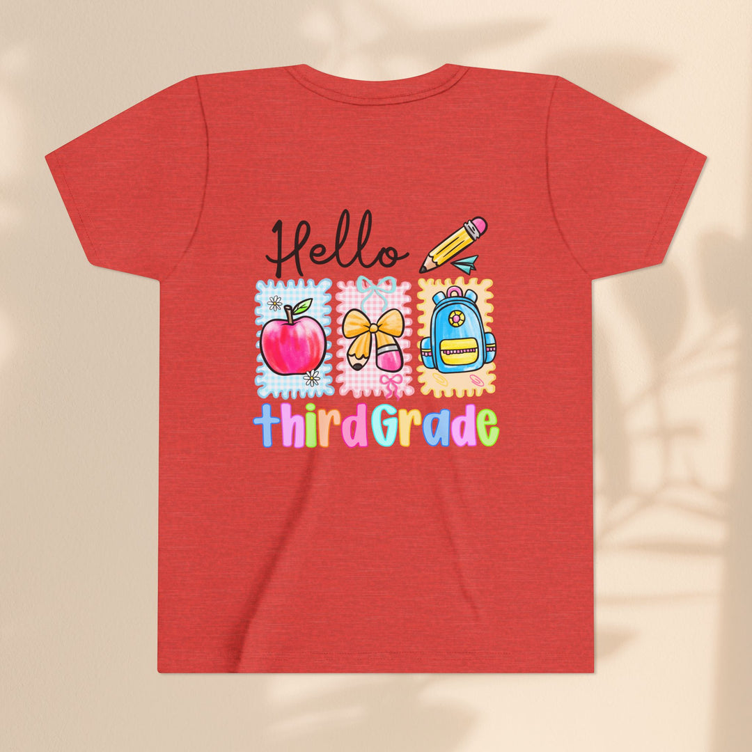 Colorful Third Grade Youth Tee, Back to School Shirt, Kids Graphic T-Shirt, 3rd Grade Celebration Apparel, Cute School Outfit, Fun [...]