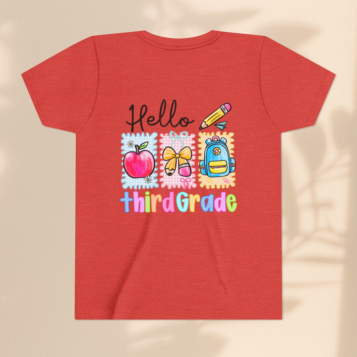 Colorful Third Grade Youth Tee, Back to School Shirt, Kids Graphic T-Shirt, 3rd Grade Celebration Apparel, Cute School Outfit, Fun [...]