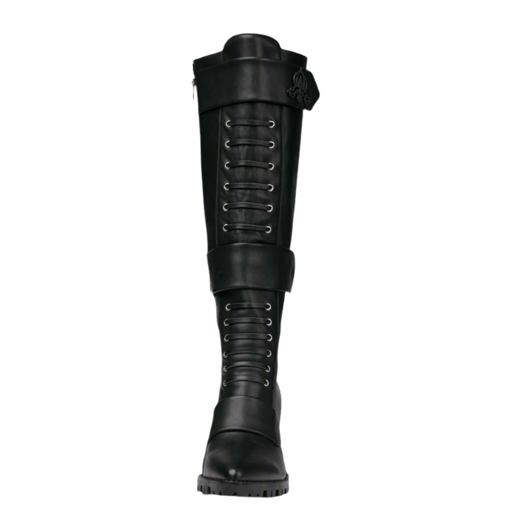 Michaela V Aspen Marta Black Italian Leather Boots