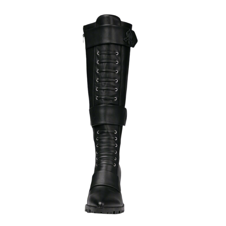 Michaela V Aspen Marta Black Italian Leather Boots