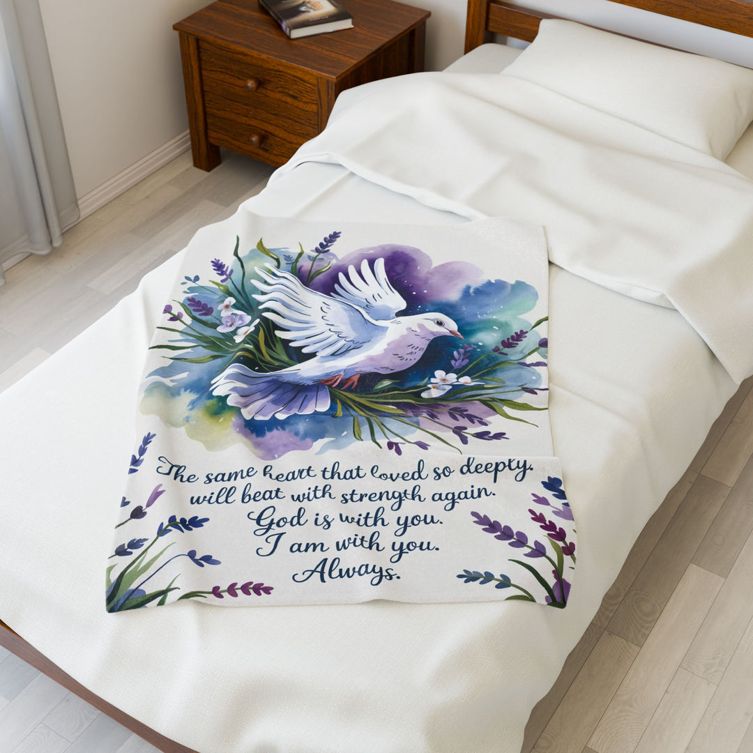 “The Same Heart” Velveteen Plush Blanket – For Strength, Healing & Love