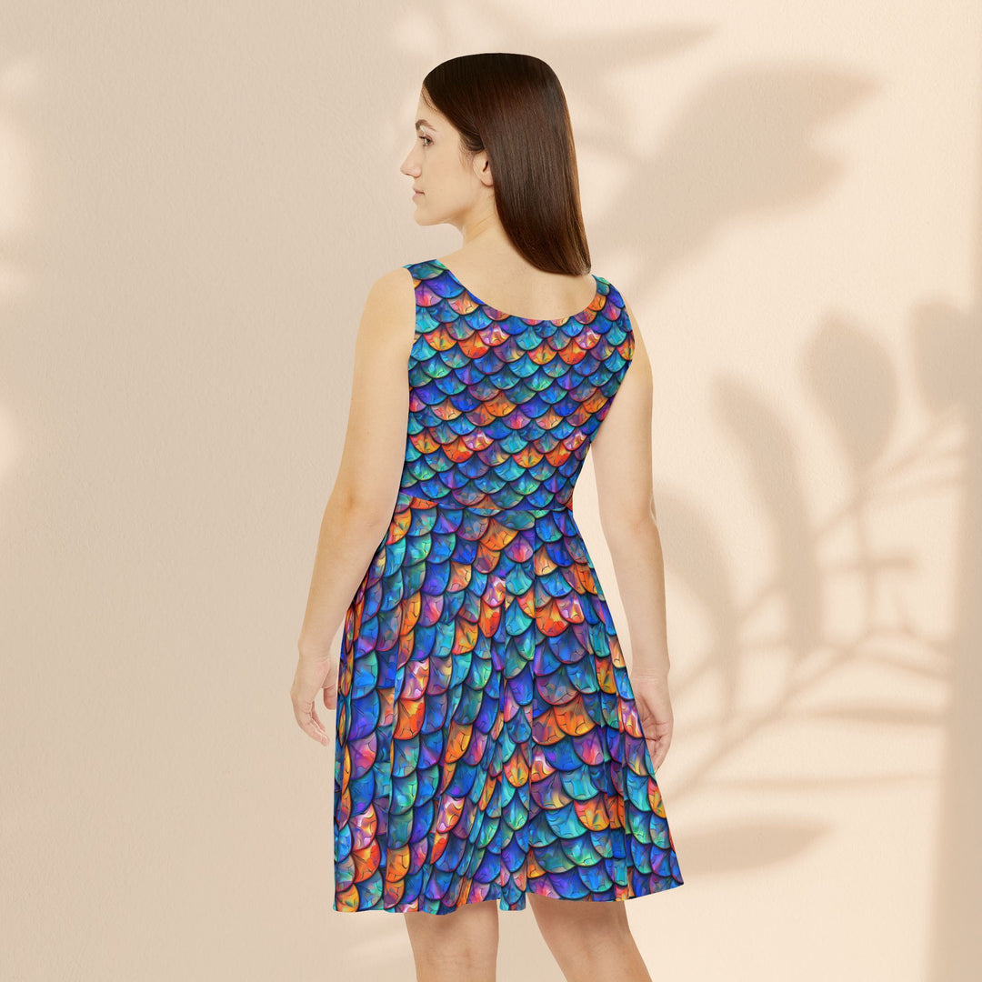 Women's Skater Dress (AOP) - Colorful Mermaid