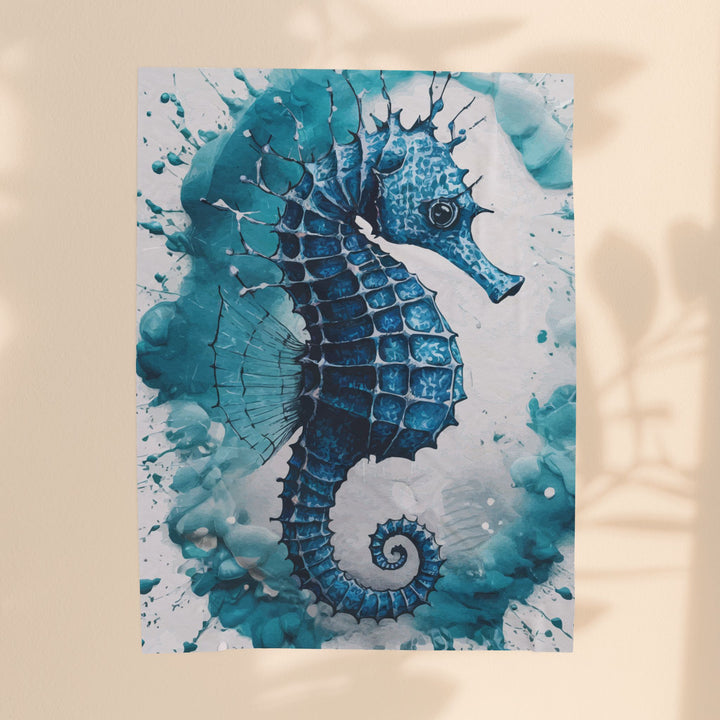 Velveteen Plush Blanket - SeaHorse
