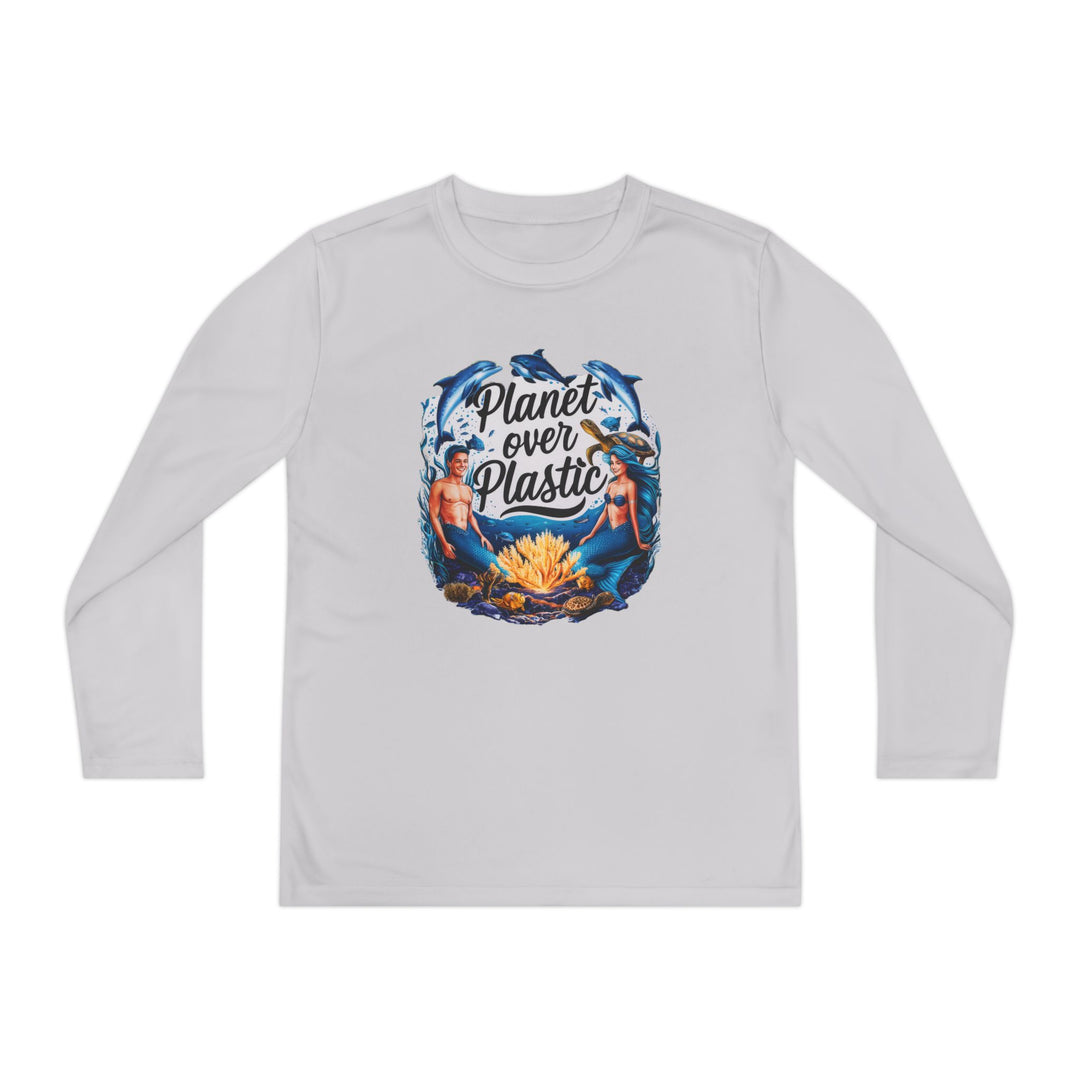 Youth Long Sleeve Competitor Tee - Planet Over Plastic