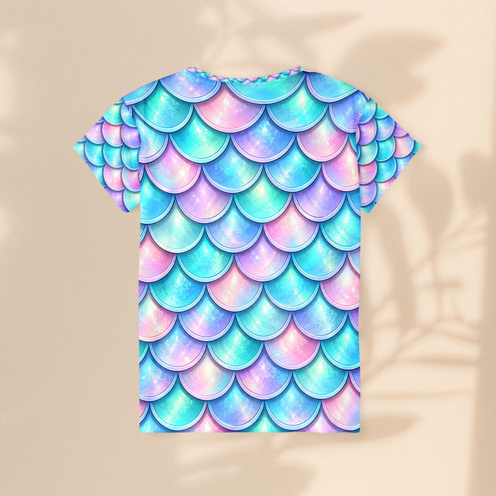 Mermaid Scales Athletic Tee — 3 xs