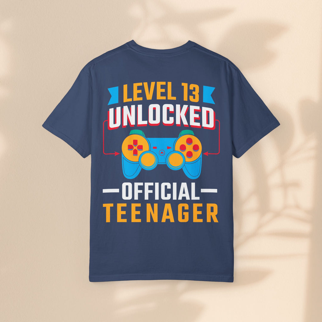 Level Up! 13 year old Unisex Gamer T-Shirt - Perfect for Birthdays, Gaming Events, and Teen Celebrations, Gifts for Gamers, Fun Graphic Tee