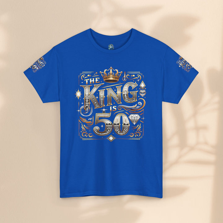 Royal 50th Birthday Tee, Vintage King Shirt, Men’s Birthday Gift, Celebrate 50 Years, Custom Graphic T-Shirt, Fun Party Top