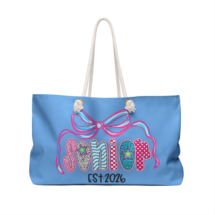 Senior Year 2026 Weekender Bag, Graduation Gift, Travel Tote, College Bound Accessory, Fashionable Storage Bag